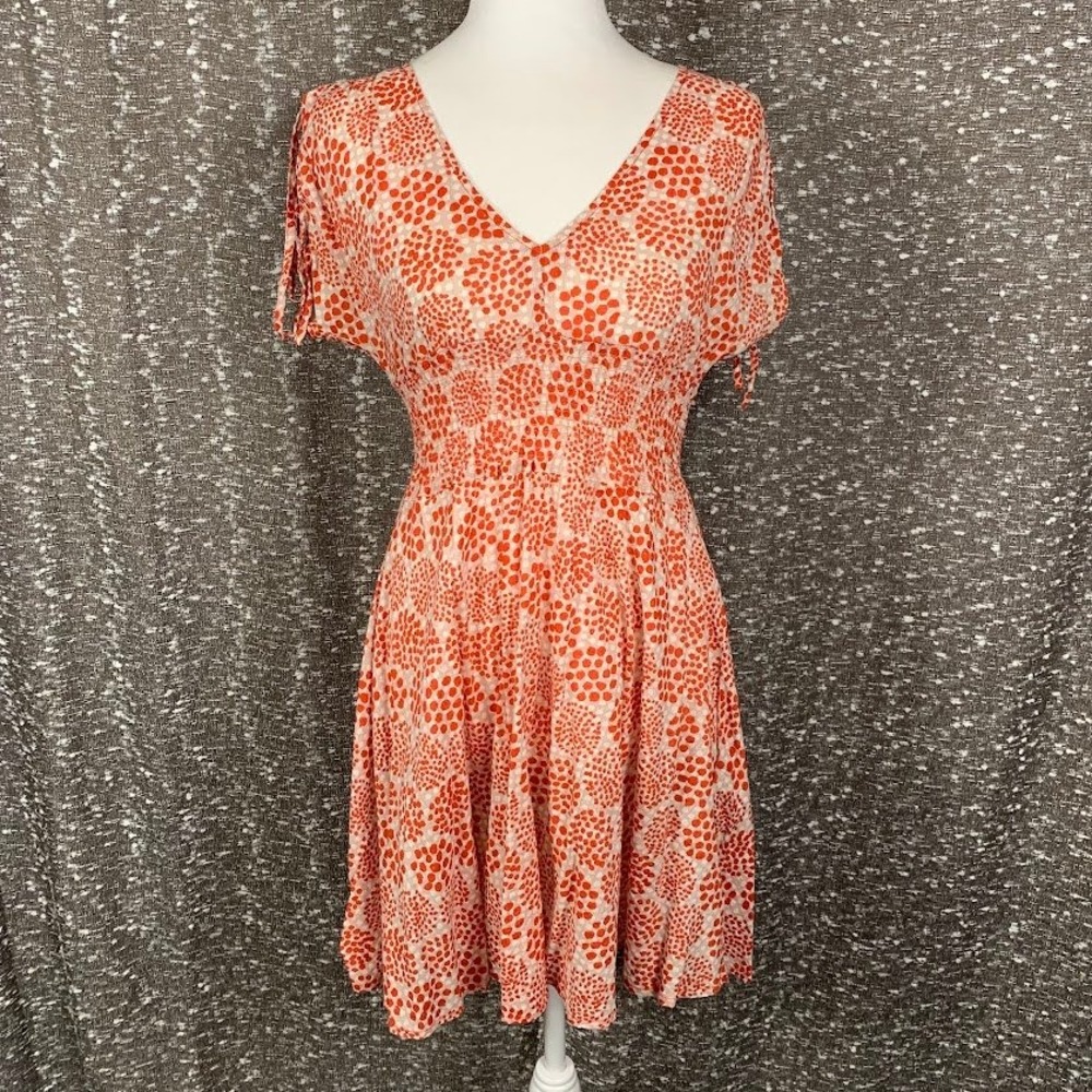 Tulle Anthropologie Dot Dress Smocked Waist Boho Cottagecore Women's Small